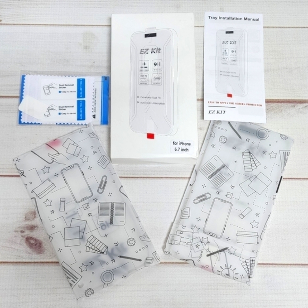 2 Pk Glass Screen Protector for iPhone 14 Pro Max / 14 Plus / 13 Pro Max 6.7 New